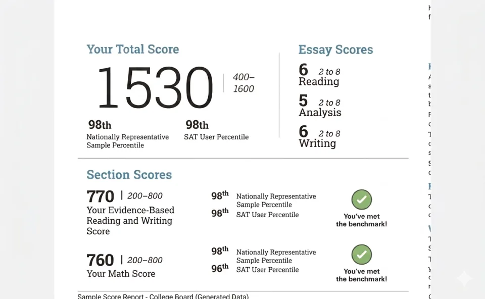 Chloe Jung SAT 1530 score report